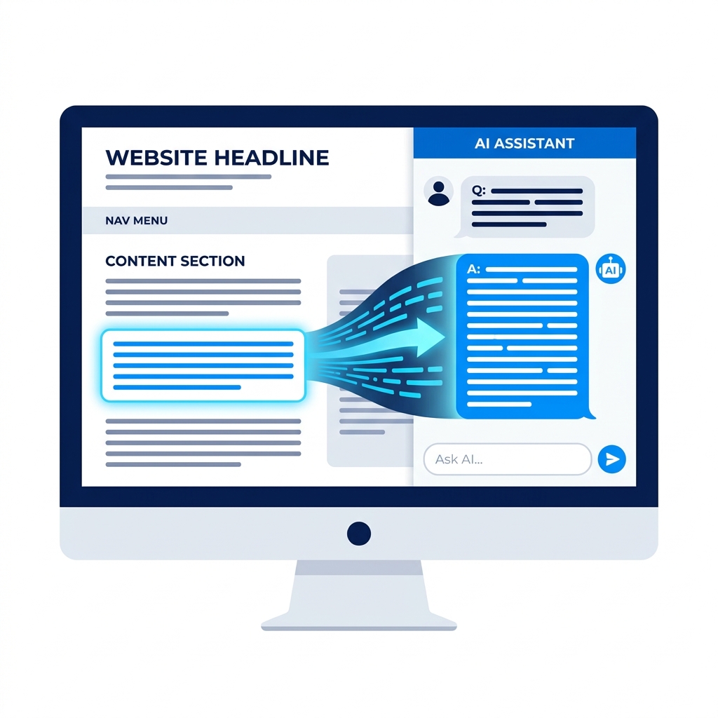 AEO Chatbot Interface highlighting answer engine optimization structures